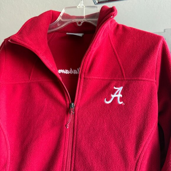 Alabama Crimson Tide Columbia Fleece Jacket Women Medium Red Full Zip NCAA - Picture 6 of 9